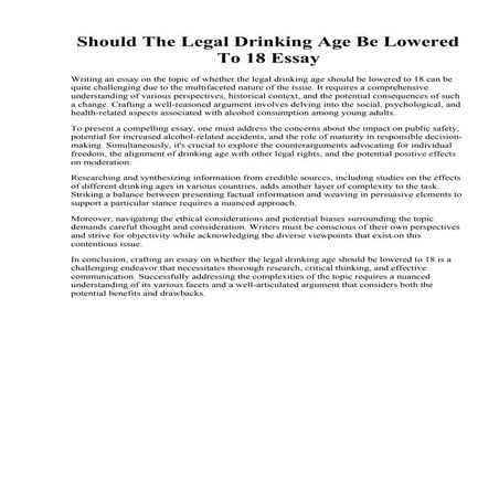 Should The Legal Drinking Age Be Lowered To 18 Essay.pdf