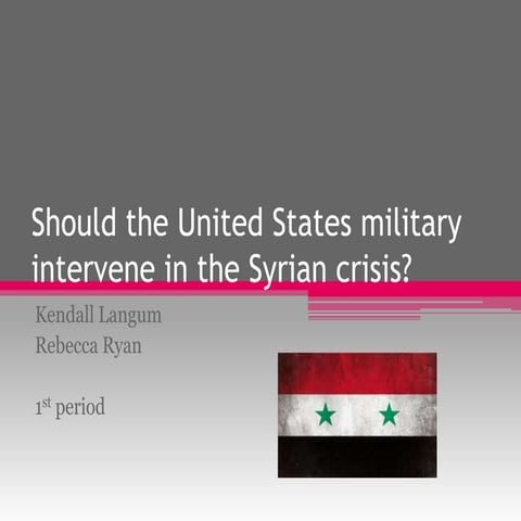 Should the united states military intervene in the