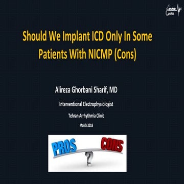 Should we implant icd only in some patients with nicmp (cons)