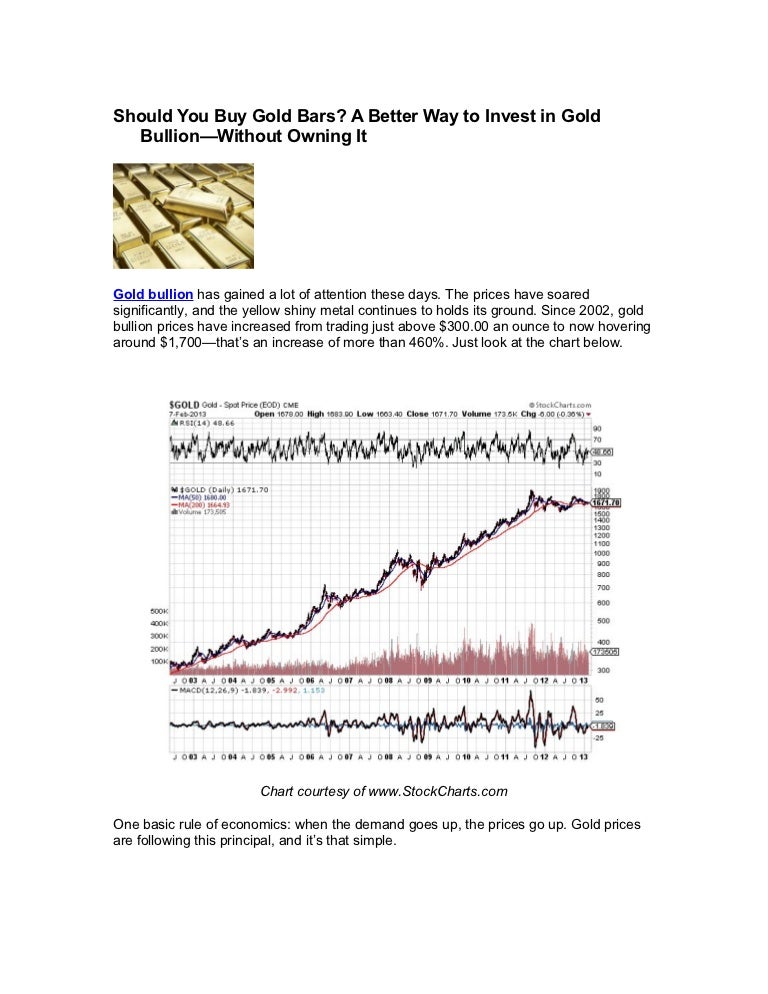 should you buy gold bars