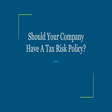 Tax risk management_13th_oct_2015 | PDF