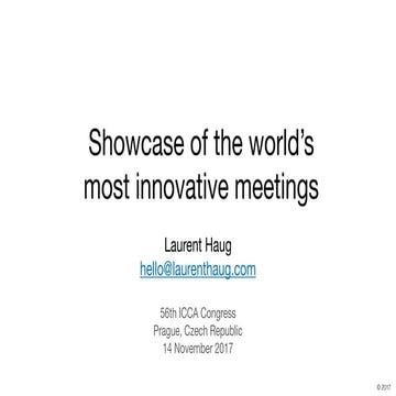 Showcase of the world's top meetings and how to innovate like them