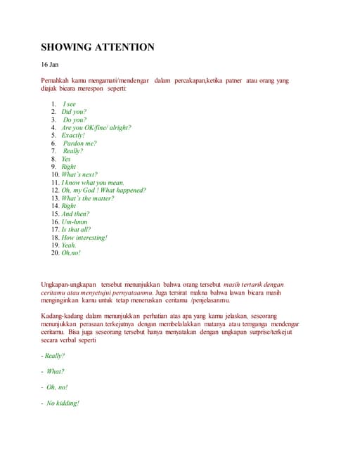 Asking For Attention