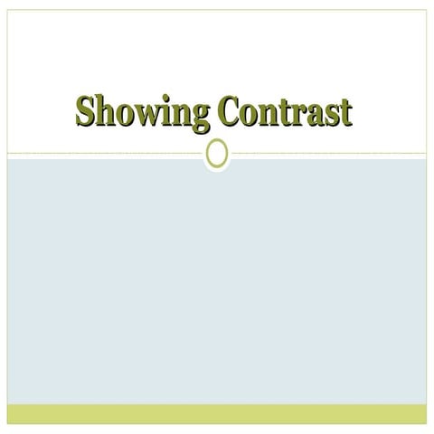 Expressing Contrast Presentation