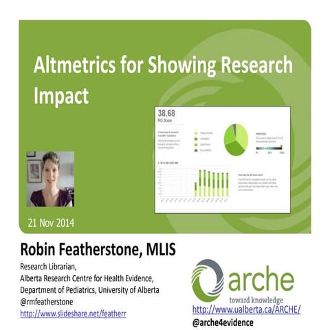 Altmetrics for Showing Research Impact