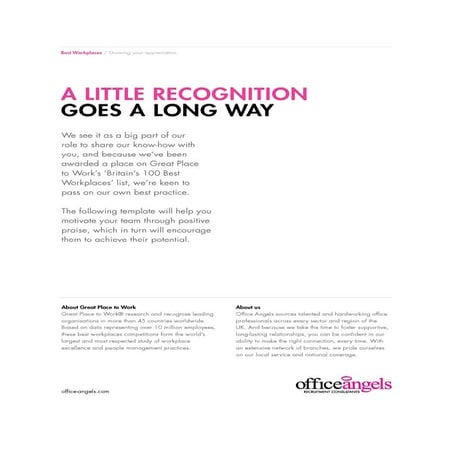 Thanking and appreciating your staff 