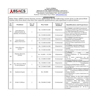 BIHAR STATE AIDS CONTROL SOCIETY   ...