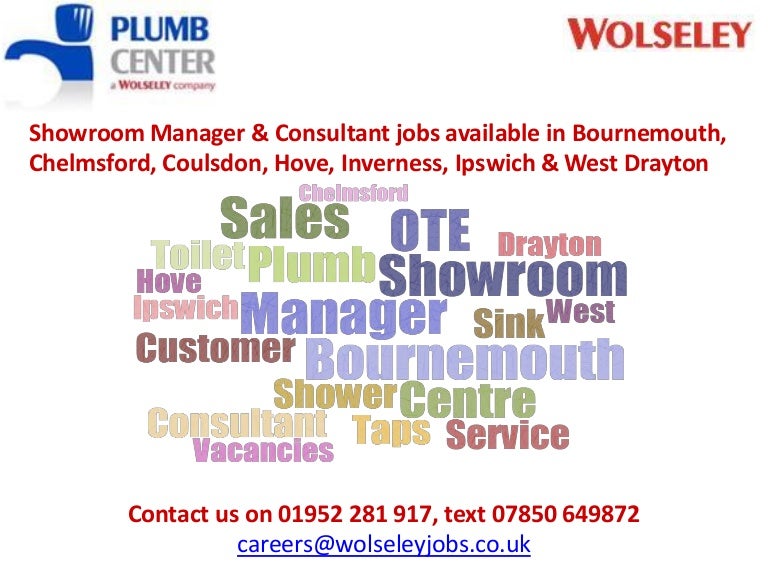 Showroom Manager & Consultant Job Opportunities