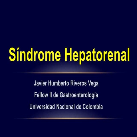 Síndrome Hepatorenal