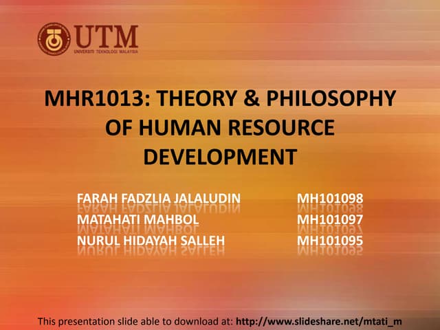 Strategic Human Resource Development