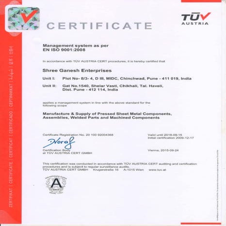 Shree ganesh ent scan cert | PDF