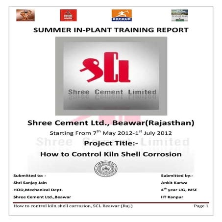 How to Control Kiln Shell Corrosion Report