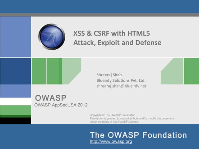XSS and CSRF with HTML5