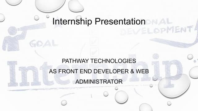 internship Presentation