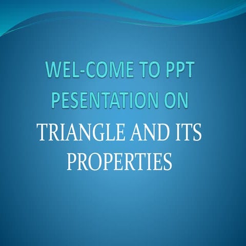 Triangles and its properties 