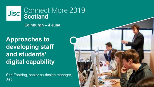Approaches to developing staff and students' digital capability