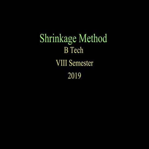 Shrinkage method of work in metal mines .ppt