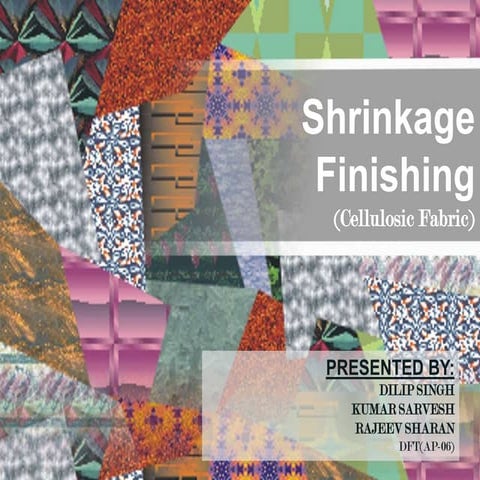 Shrinkage finishing for cellulosic fabrics