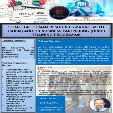 Strategic HRM and HRBP Training Brochure_Facilitated by Dr Charles Cotter