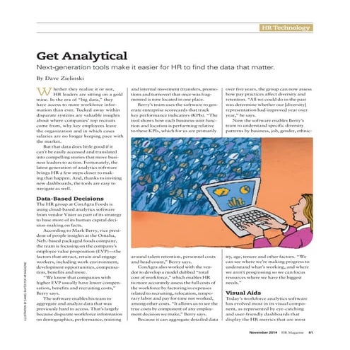 Get Analytical - Next Generation Tools Make it Easier for HR to Find the Data...