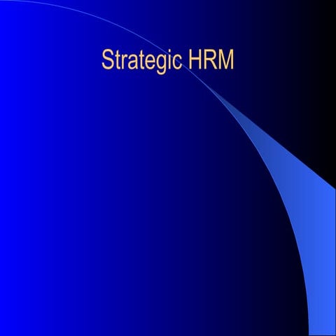Strategic Human resources management Unit-1.pptx