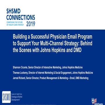 Building a Successful Physician Email Program to Support Your Multi-Channel S...