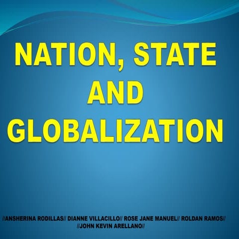 SHS Powerpoint Nation,State,Globalisation(POLITICS)