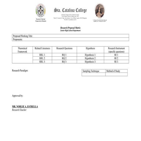 Senior High School Research Proposal Matrix.docx
