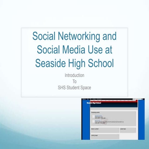 Shs Social Networking Site Introduction