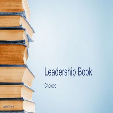 SHSU ISDT 7354 Building Capacity Leadership Book List