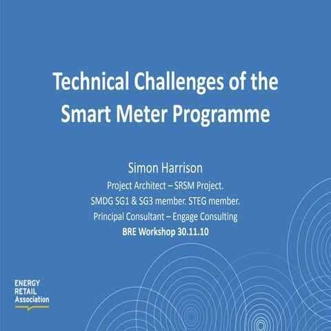 Smart Metering Technical Challenges