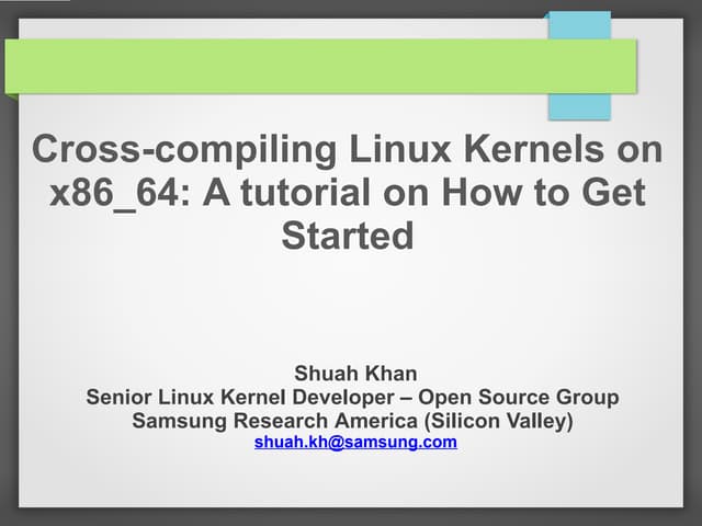 Tutorial: Cross-compiling Linux Kernels on x86_64