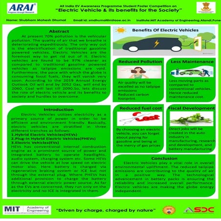 Electric Vehicles and its Benefits to the Society | PDF