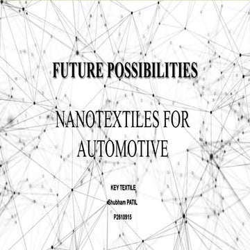  Future possibility -nanotextiles for automotive