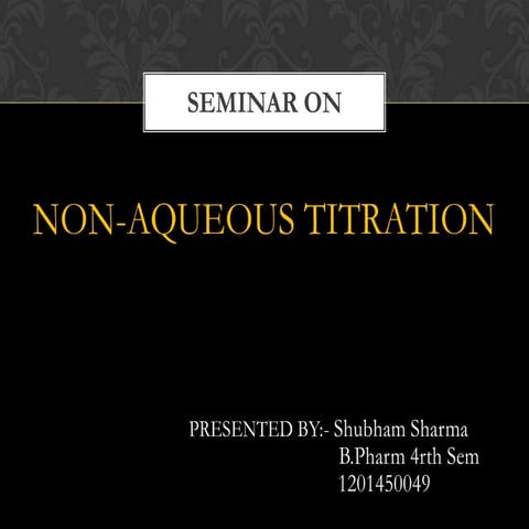 Non-aqueous Titration