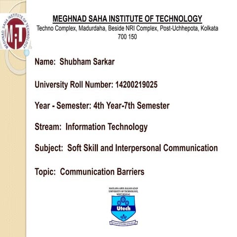 Shubham Sarkar IT 25 Barriers To communication.pptx