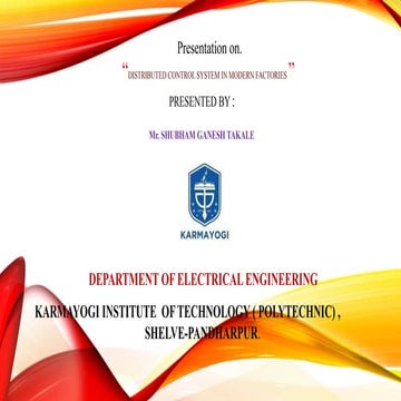DISTRIBUTED CONTROL SYSTEM IN MODERN FACTORIES