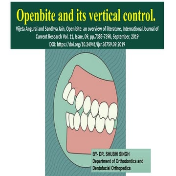 Management of open bite in orthodontics... | PPTX