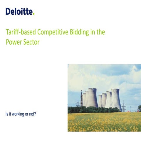 Tariff-based Competitive Bidding in the Power Sector | PDF