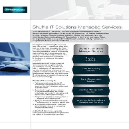 Shuffle IT Solutions - Managed Services Overview v1