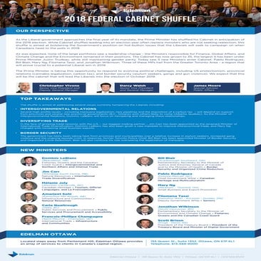 The Edelman Perspective - 2018 Federal Cabinet Shuffle