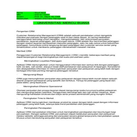 SIM 9, SHUFI NOOR, PROF. Dr. HAPZI ALI CMA, Informasi Dalam Pelaksanaanya, UNIVERSITAS MERCU BUANA, 2017