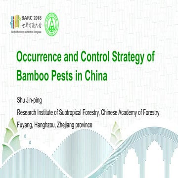 Shu Jinping_Occurrence and Control Strategy of Bamboo Pest in China | PDF