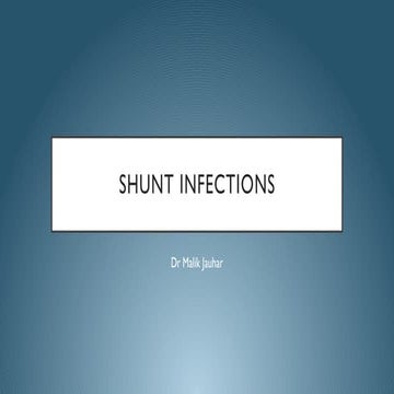 Shunt Infections in Hydrocephalus Patients