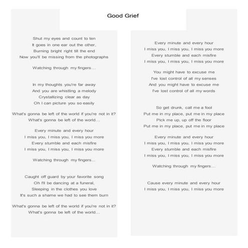 Shut my eyes and count to ten