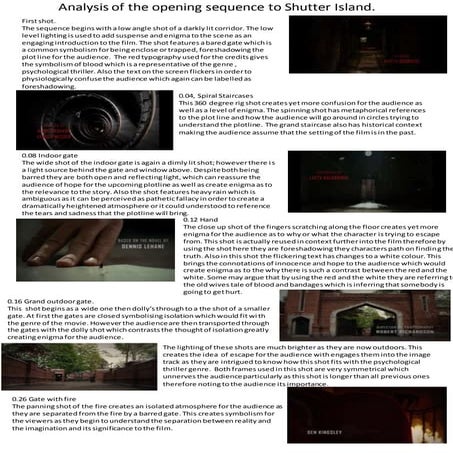 Shutter island analysis of the opening sequence 