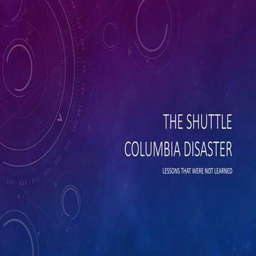 GRRCON 2017 - Shuttle Columbia - Risk Management Lessons That Were Not Learned