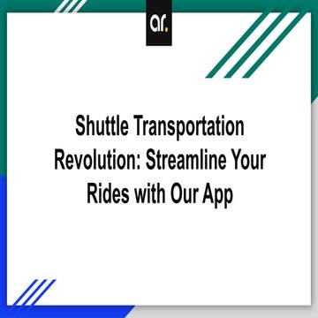 Shuttle Transportation Service App - AllRide Apps