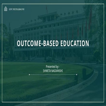 OUTCOMES-BASED EDUCATION (OBE) OR OUTCOMES-BASED TEACHING AND LEARNING ...