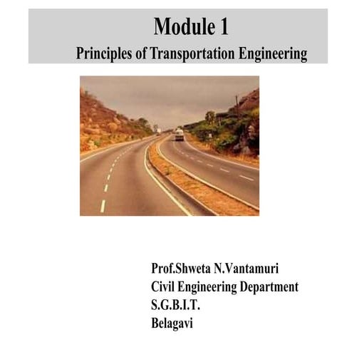 Principles of transportation engineering